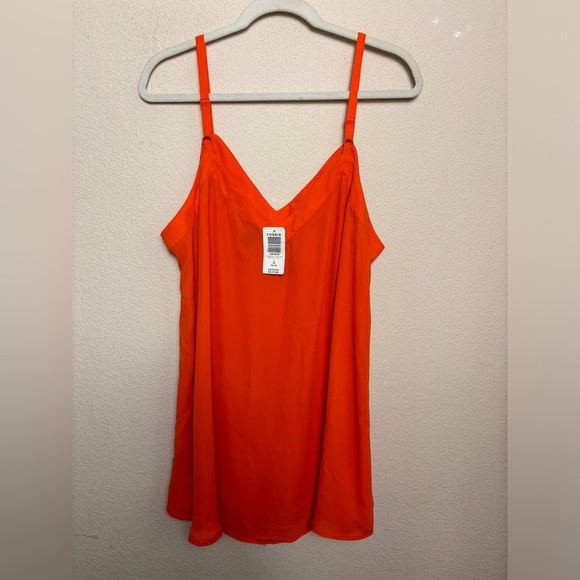 NWT Torrid Orange Tangerine Tango Georgette Tunic Camisole Tank 1X 14/16 - Picture 7 of 10